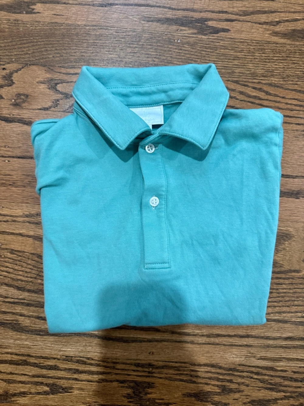 NWOT Little English Boy’s Long sleeve polo in Canton Green size 6